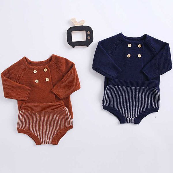 

newbaby girl clothes cotton knit set baby coat and shorts spring autumn infant clothing suit baby boy clothes winter outfit, White