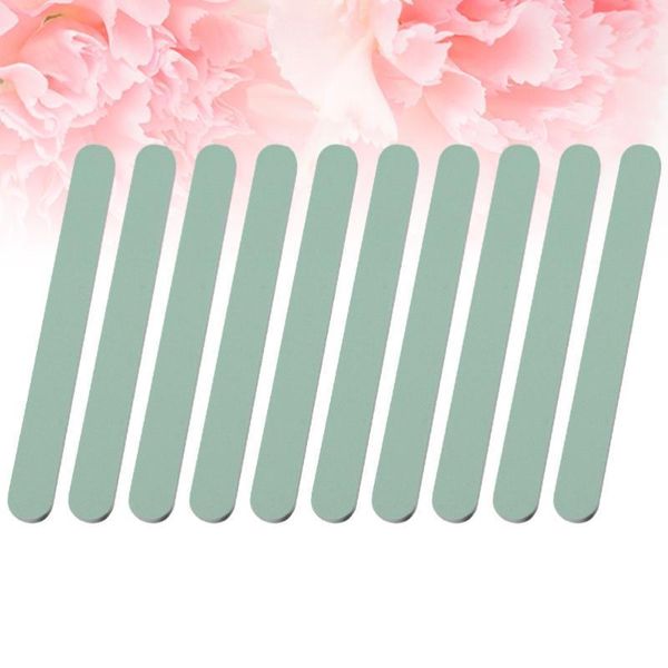 

10pcs double-sided manicure block portable nail file durable sand tool for home salon (green and white)1