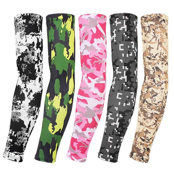 

elbow & knee pads 2pcs meryl camo sports camping arm warmers basketball gaming tattoo sleeve running cycling sleeves cuffs safety gear muffs, Black;gray