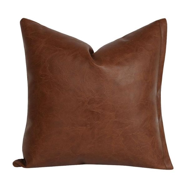 

cushion/decorative pillow bed sofa cushion cover, car pu leather pillowcase, home square covers decorative