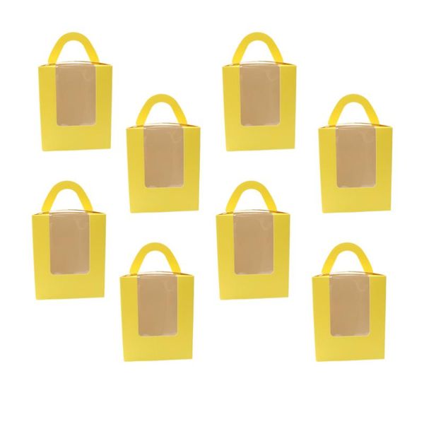 

pcs handle cupcake boxes containers with pvc window/cardboard insert and bottom bracket(red) gift wrap
