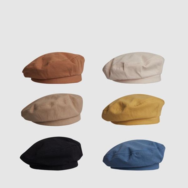 

women girl beret artist warm cotton octagonal flat cap autumn winter beanie hat vintage hats solid color woman beanies