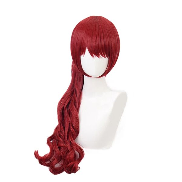

game persona 5 yoshizawa kasumi wig cosplay costume red clip ponytail heat resistant synthetic hair women party role play wigs, Black