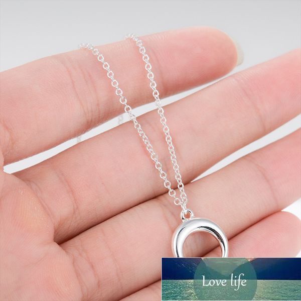 

fashion crescent moon necklaces for women personality ladies party gifts pendant necklaces wedding engagement jewelry necklace, Silver