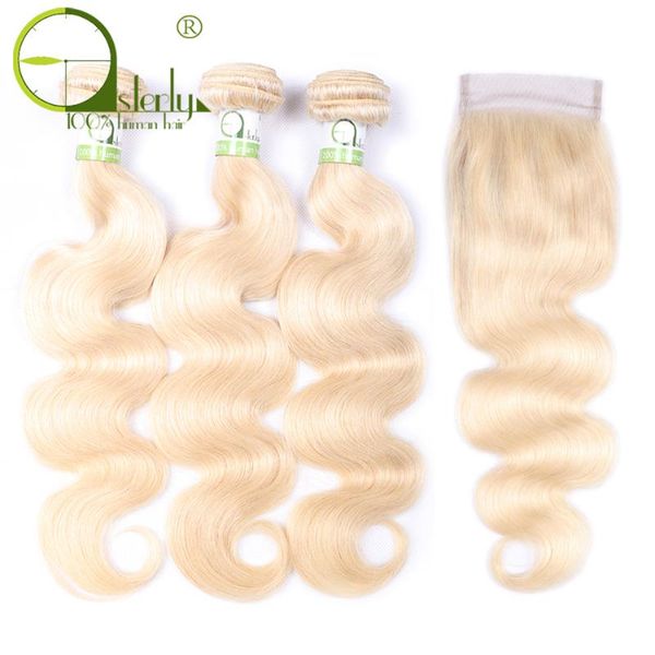 

human hair bulks sterly peruvian 613 blonde body wave 4 bundles with closure remy, Black