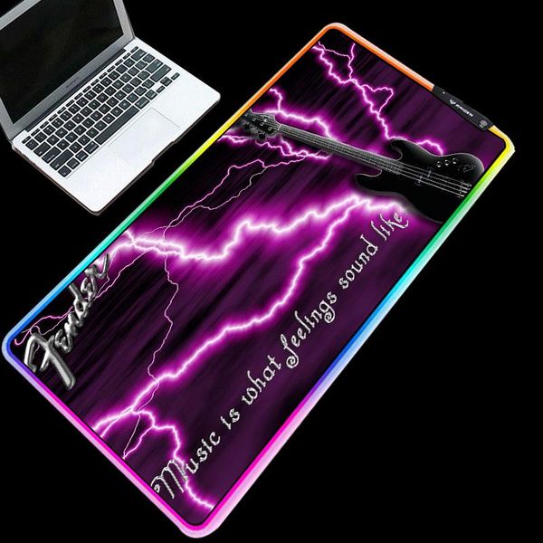 

mouse pads & wrist rests xgz rgb pad xxl cool guitar picture printed glowing around mats with high-end rubber base waterproof 1.8m usb cable