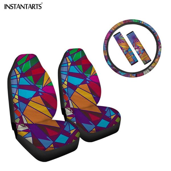 

car seat covers instantarts fashion brand design protector cover stylish steering wheel durable universal belt pads 5pcs