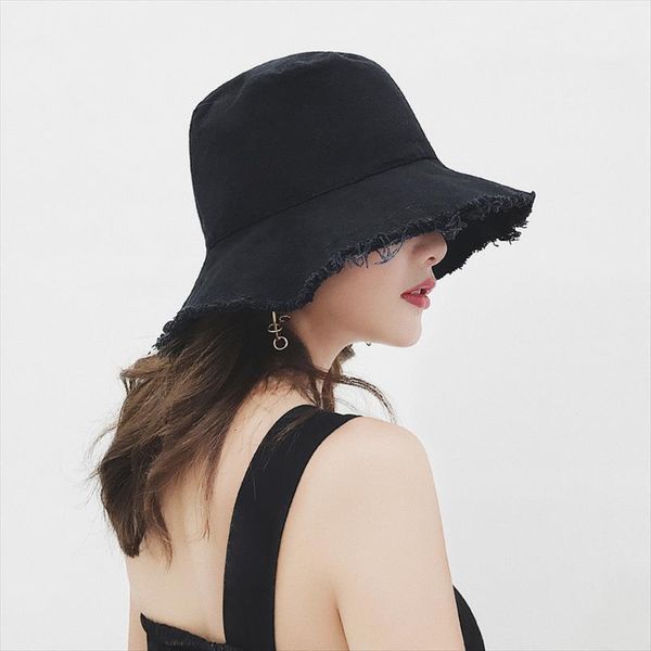 

women sun hats summer autumn bucket hat men solid panama fedoras outdoor fisherman visor basin cap travel, Blue;gray