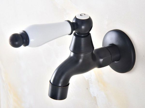 

bathroom sink faucets black oil rubbed bronze single ceramic handle mop pool faucet /garden water tap / laundry taps mav341