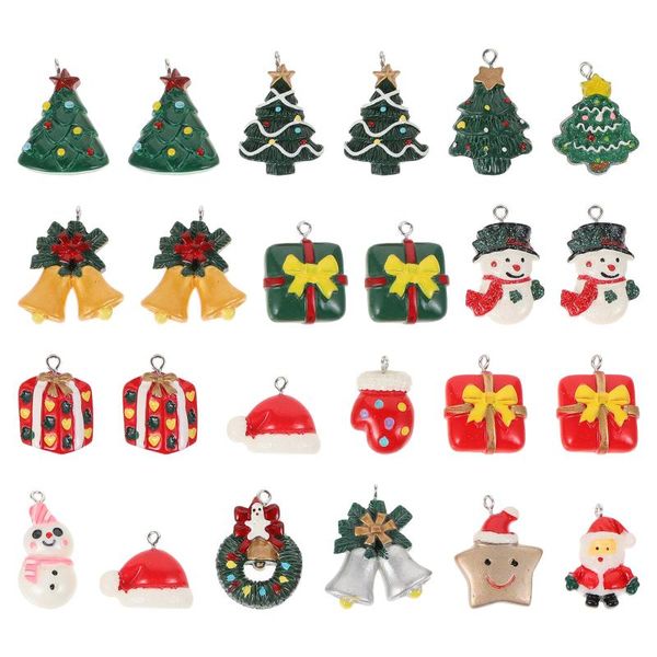 

charms 24pcs diy pendants decorative earring jewelry making materials (mixed style), Bronze;silver