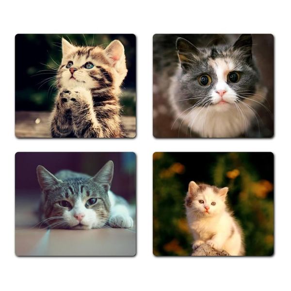 

mouse pads & wrist rests cat cute animals funny office mice gamer soft pad desk protect game officework mat non-slip lapcushion