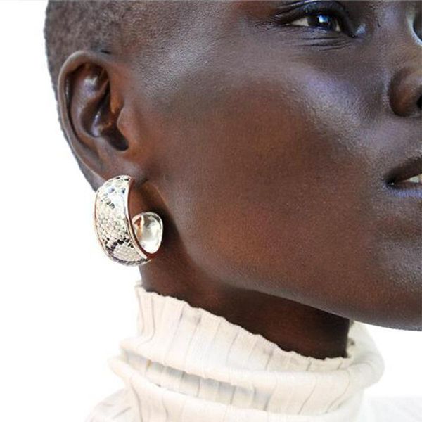 

solememo design snake skin drop earrings for women geometric maxi statement dangle bohemia brincos gifts e4526 & chandelier, Silver