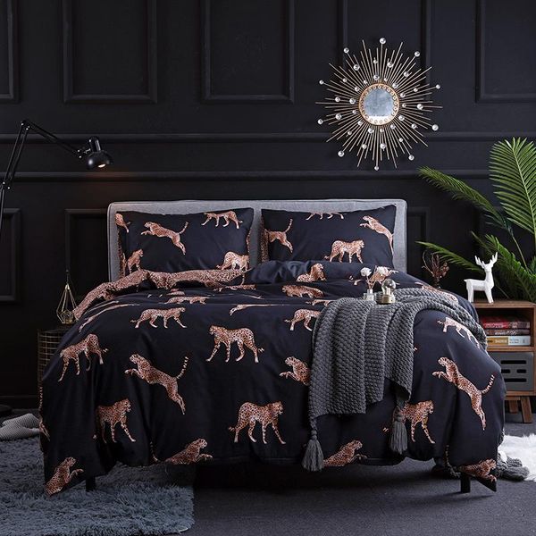 

bedding sets summer set leopard printing ab face european quilt cover and pillowcase dormitory household full size home