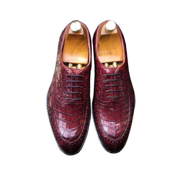 

dress shoes chue men formal crocodile leather wedding men's, Black