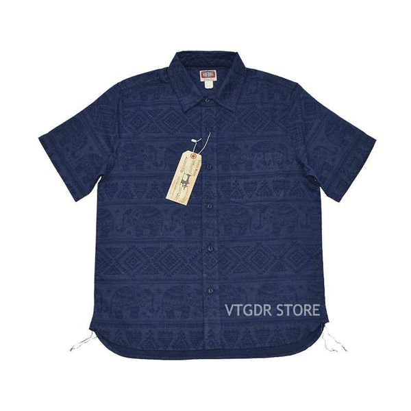 

men's casual shirts bob cotton dong flax elephant pat summer retro lightweight short sleeve, White;black