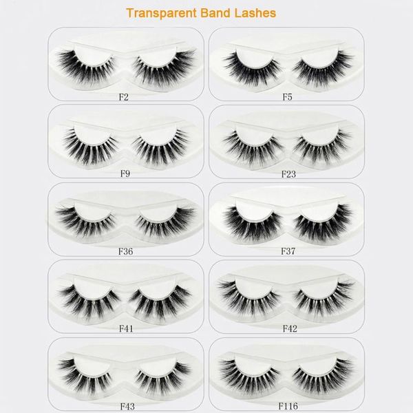 

lash crystal invisibl 3d mink lashes transparent false eyelashes thick natural long fake eye makeup 10styles 1 pair1