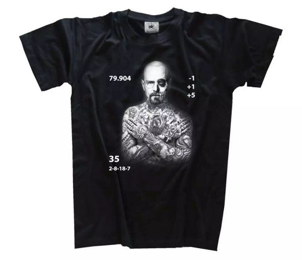 

mr white tattoo screen printing t-shirt s-xxxl new, White;black