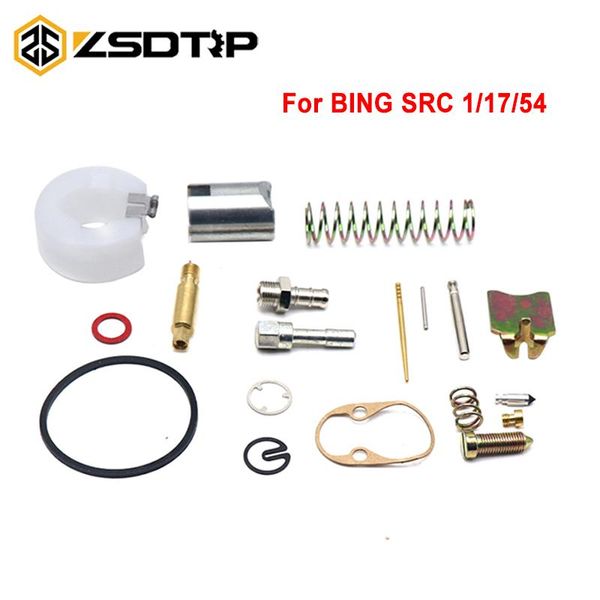 

motorcycle fuel system zsdtrp 17mm bing carburetor gasket set repair kit for src 1/17/54 carb