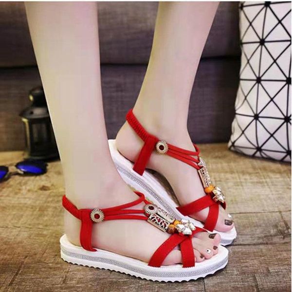 

sandals korean style modern female women flat student shoes, Black