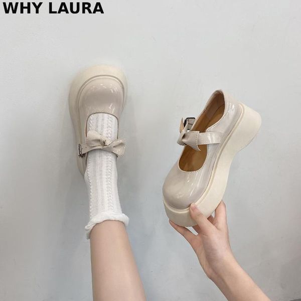 

dress shoes school student college girl sweet lolita jk uniform mary jane middle heel woman sneakers, Black
