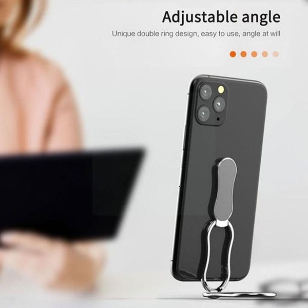 

cell phone mounts & holders portable hand-held mobile holder folding stand multifunctional metal gaming earphone