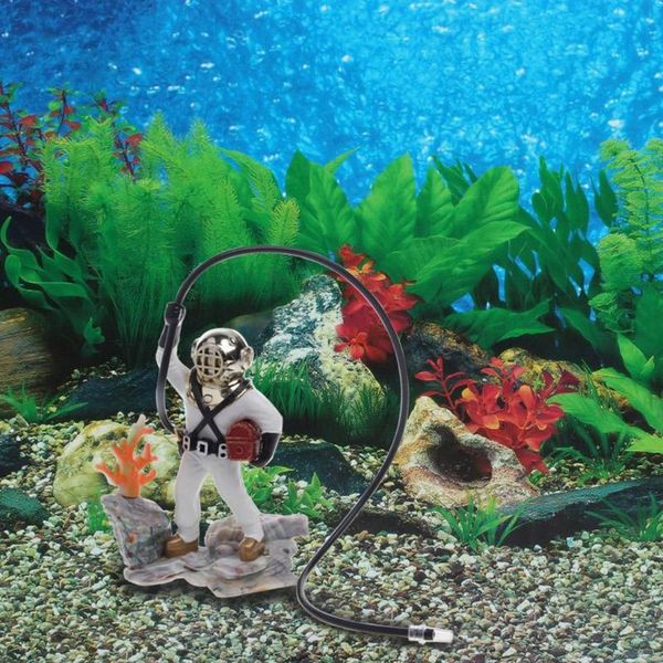 

decorations aquarium fish tank sea treasure diver air action ornament decoration gift jul7_20