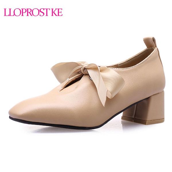 

dress shoes lloprost ke med heel thick 2021 pointed head waterproof platform black single female bottom beige shallow d983