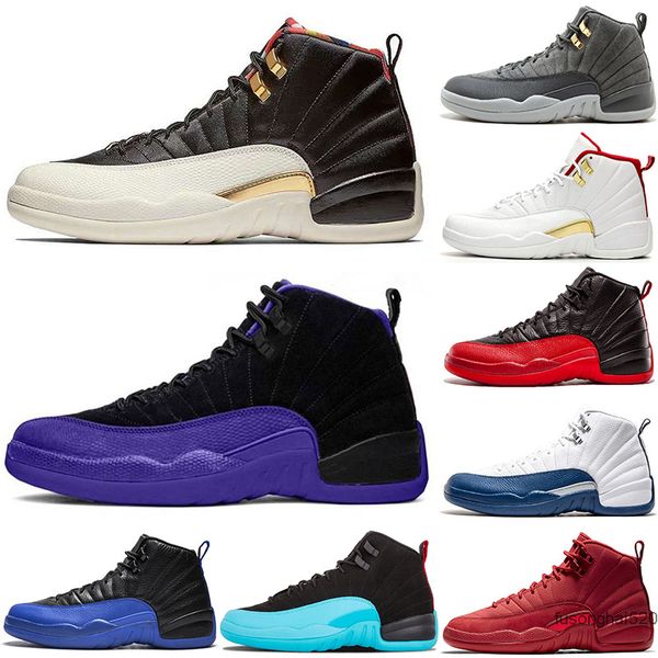 

2022 new jumpman basketball shoes 12 men 12s black purple cny dark concord fiba flu game french blue gym red michigan taxi university gold w