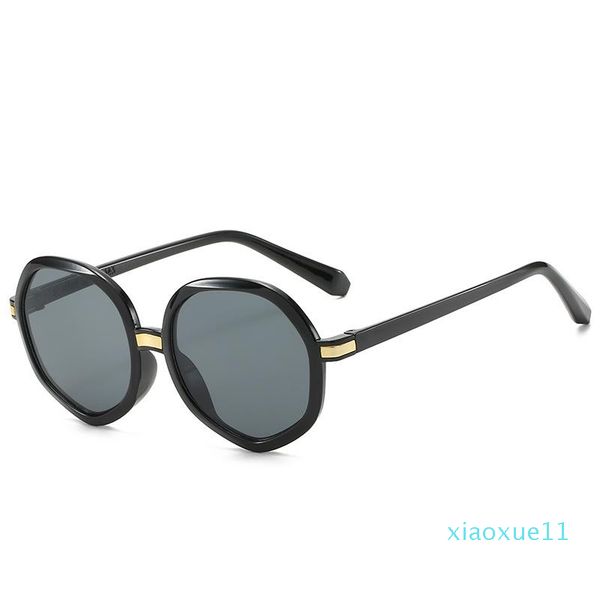 

luxury- korean round women sunglasses polygonal female personality fashion sunglasses vacation transparent all-match glasses uv400oculos, White;black