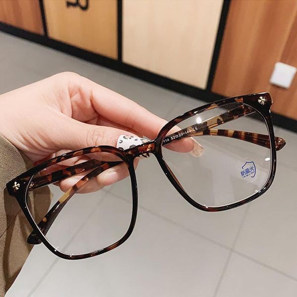 

fashion sunglasses frames 2021 rice nail anti-blue light big frame black eyeglasses female casual comfortable elegant all-match plain mirror