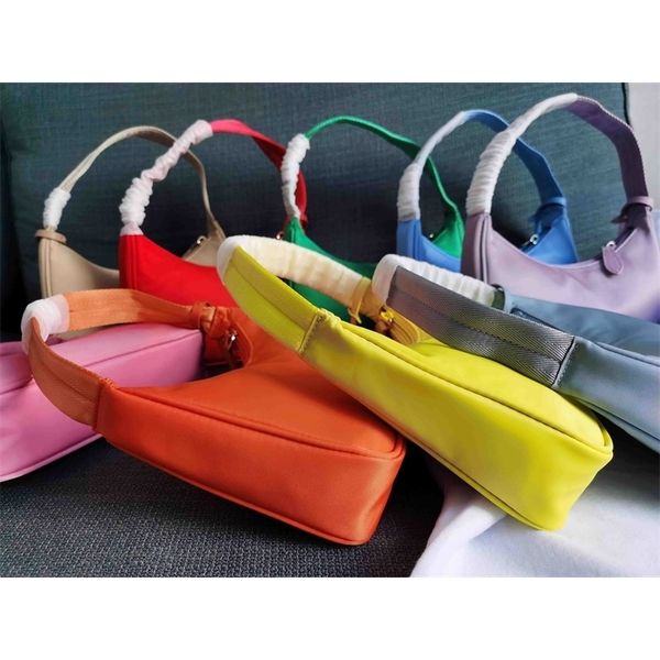 

flash new nylon cloth womens bag hobo underarm bag kendall jenner baguette bag portable shoulder 515p8, Black