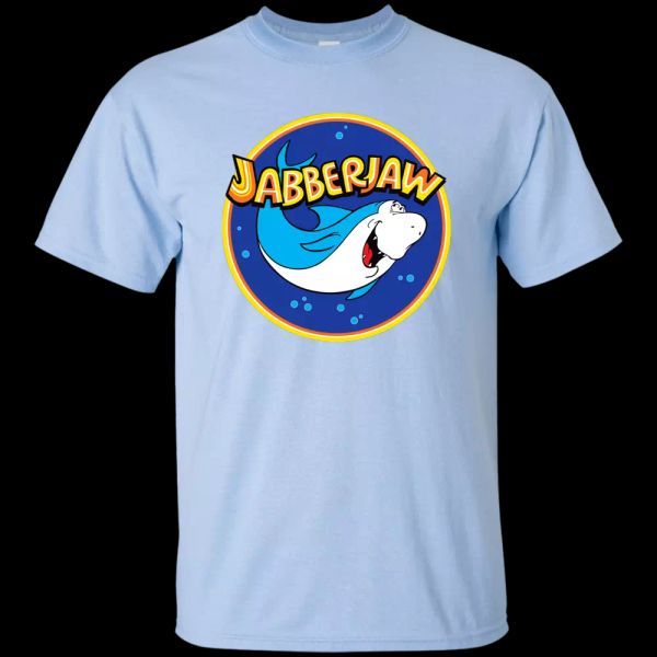 

jabberjaw, cartoon, shark, retro, 1970's, hanna barbara, t-shirt, White;black