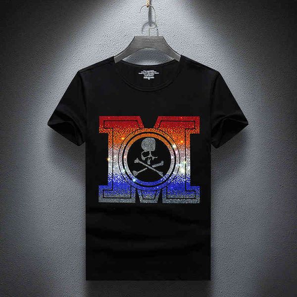 

men's t-shirts t-shirt men summer short sleeve fashion streetwear o-neck slim fit cotton tshirts plus size s-7xl t, White;black