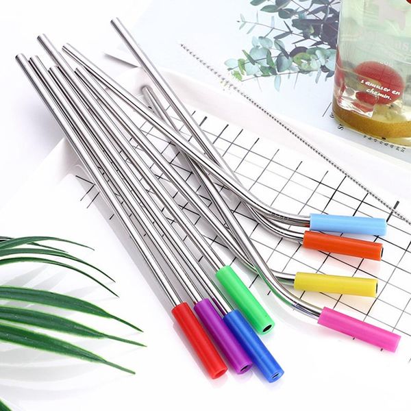 

drinking straws convenient metal straw clean useful reusable durable stainless steel creative portable kitchen supplies