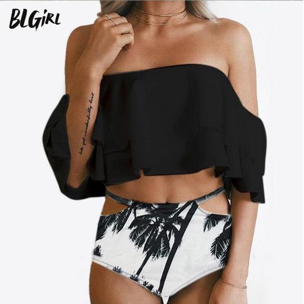 

women's swimwear blg plus size women 2021 bathing suit high waist bikini set push up bandeau swimsuit for big boobs designer, White;black