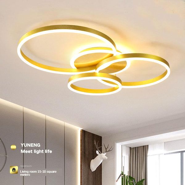

ceiling lights modern living room round led lamp golden bedroom chandelier restaurant el lighting factory direct sales