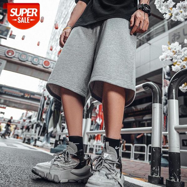 

japanese loose flow casual shorts men's plus fat sports size #fq0t, Black