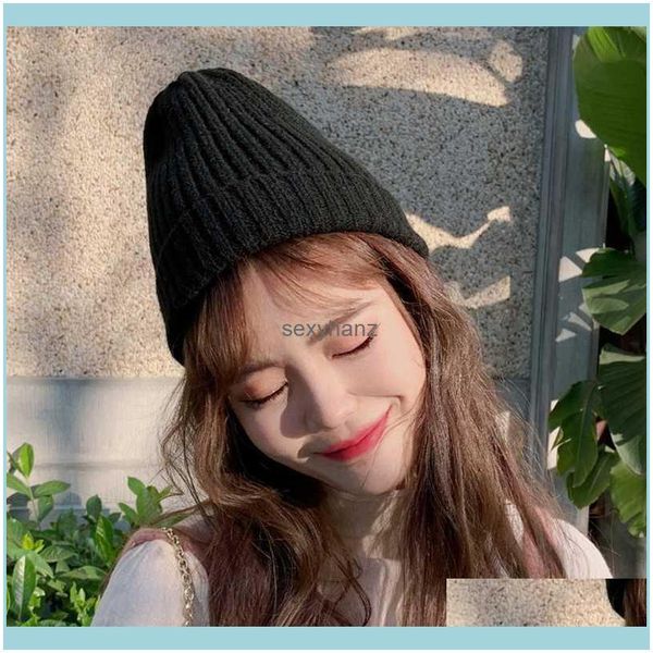 

beanie/skl hats caps hats, scarves & gloves fashion aessories beanies women red knitted winter hat korean version sweet cute simple pure col, Blue;gray