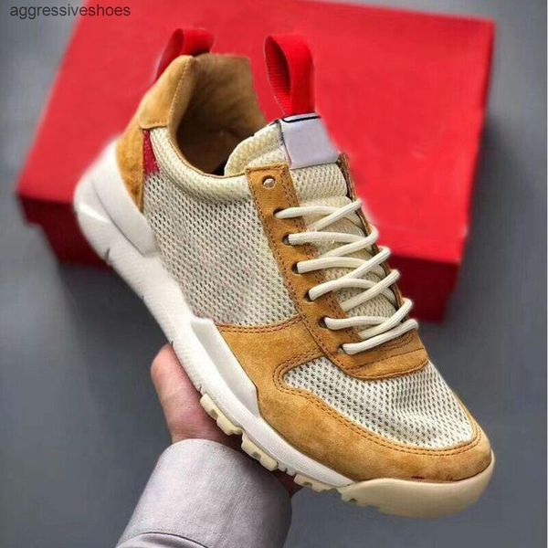 

tom sachs craft mars yar shoe retro beige yellow red women men zapatillas vintage causal sports outdoor sneakers running shoes size