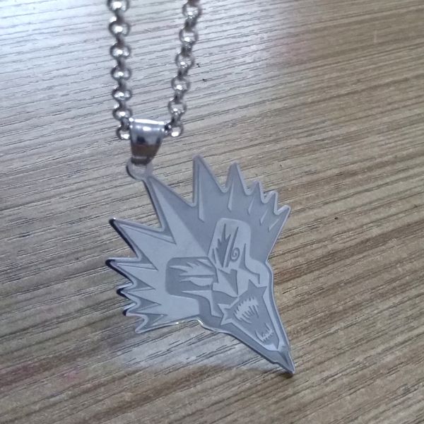 

fff charm icp insane juggalo pendant for mens women boys stainless steel necklace rolo chain 24'', Silver