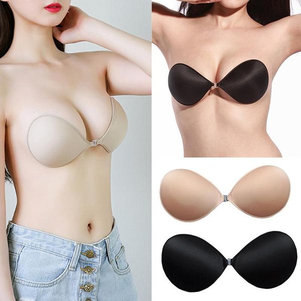 

bras women's reusable nipple cover silicone bra push up for self adhesive invisible breast stickers boob tape pads strapless, Red;black