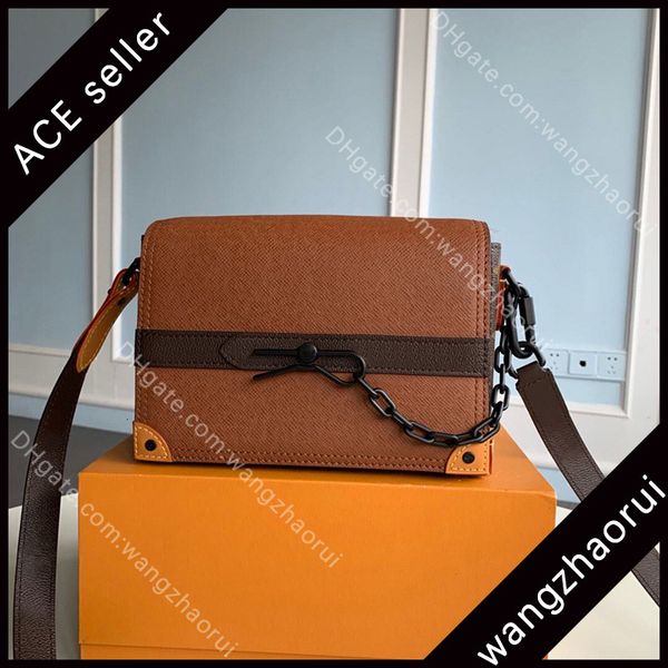 

men's wallet classic purse fashion messenger bag men single shoulder bags genuine leather cross body bagss with box a018