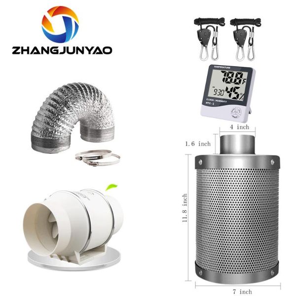 

activated carbon filter + high-efficiency ventilation system set combination to speed up the growth of indoor hydroponic plants grow lights