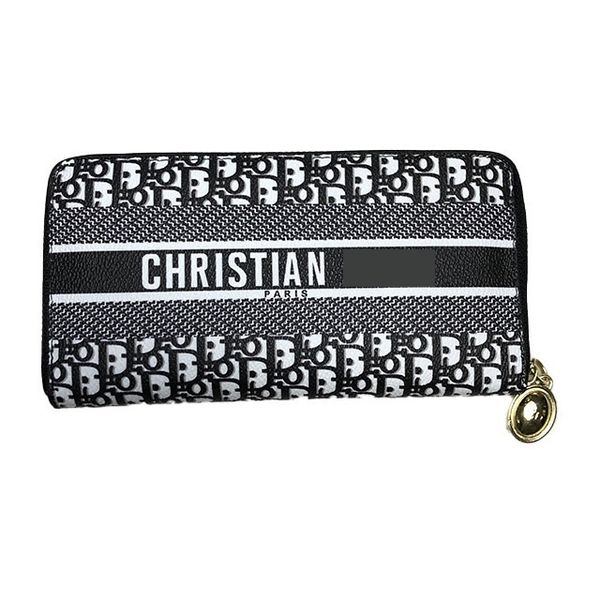 

cowhide multifunctional wallet large capacity printed zipper bag, Red;black