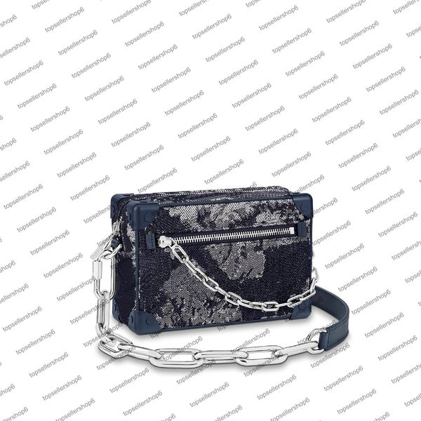 

m80033 mini soft trunk women canvas designer bag chain strap motif blossom tapestry cross-body shoulderbag purse