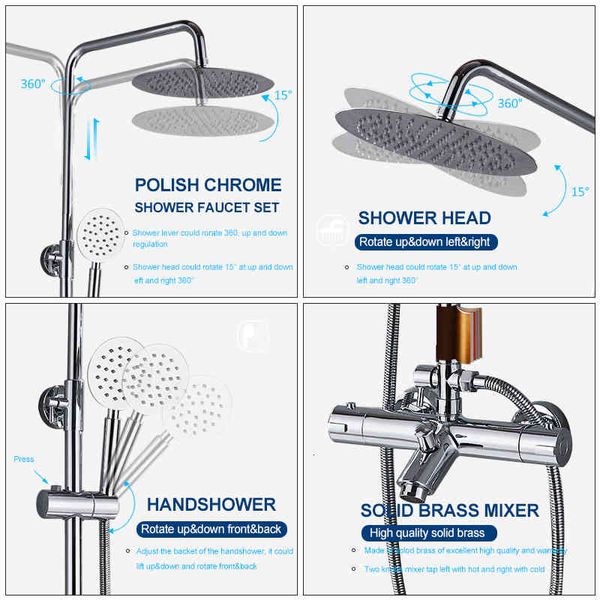 

bathroom shower heads chrome thermostatic faucet bathtub dual handles cold water tap tub spout a9dj
