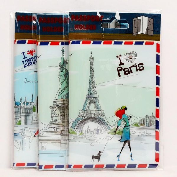 

card holders fashion miss love travel passport cover id bag pvc&pu leather business holder 14*9.6cm, Brown;gray