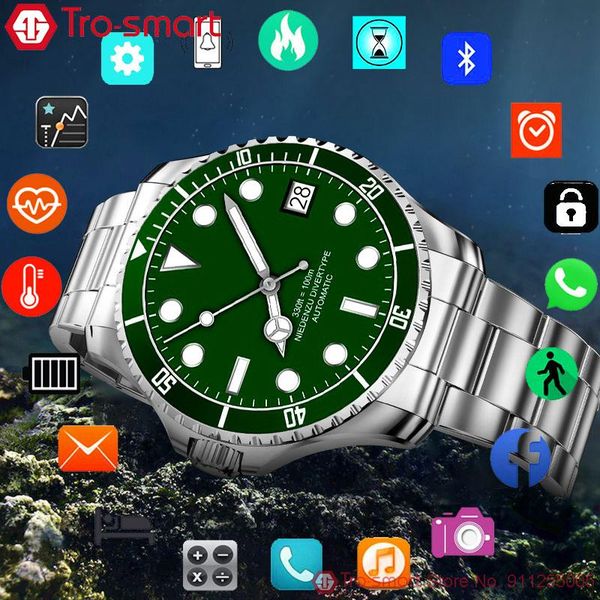 

wristwatches luxury digital watch men sport watches electronic led male wrist for clock touch bluetooth wristwatch trosmart brand, Slivery;brown