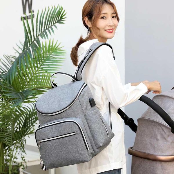

diaper bags solid baby bag mummy backpack zipper large capacity travel maternity multifunction nursing care