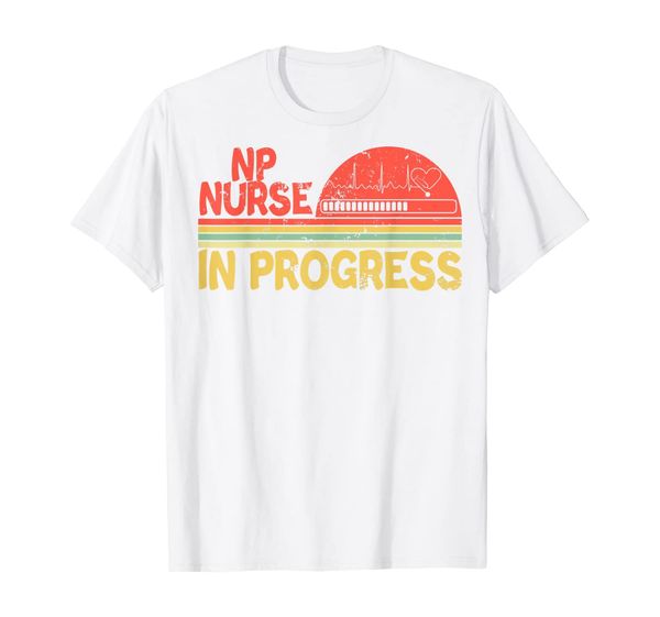 

np nurse in progress gift future np nurse at nursing school t-shirt, White;black